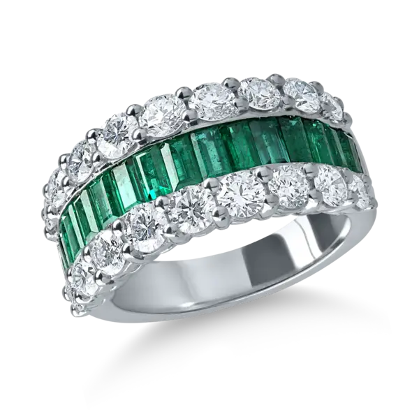 Inel din aur alb cu diamante de 3.45ct
