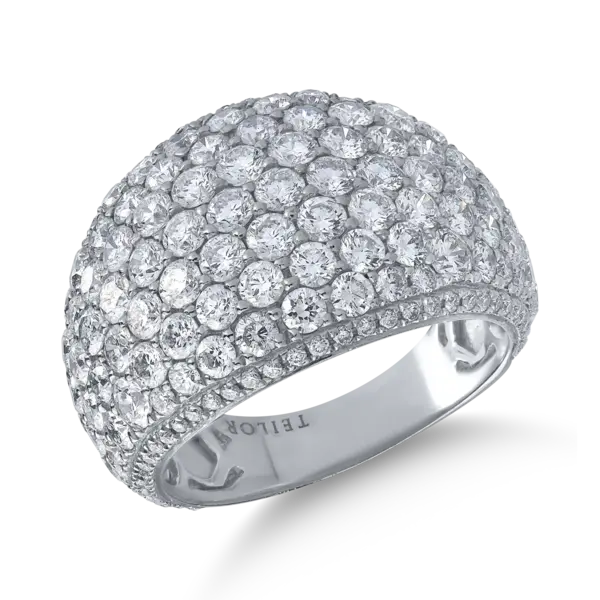 Inel din aur alb cu diamante de 4.23ct