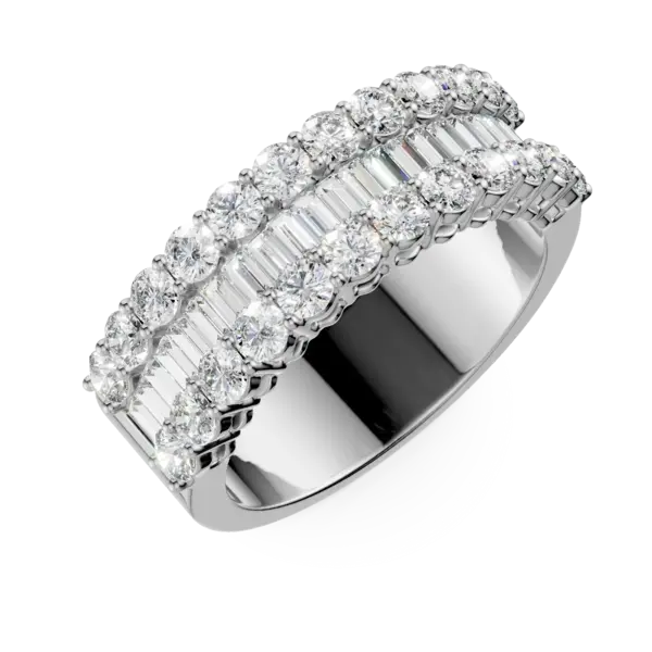 Inel din aur alb cu diamante microsetting de 1.8ct