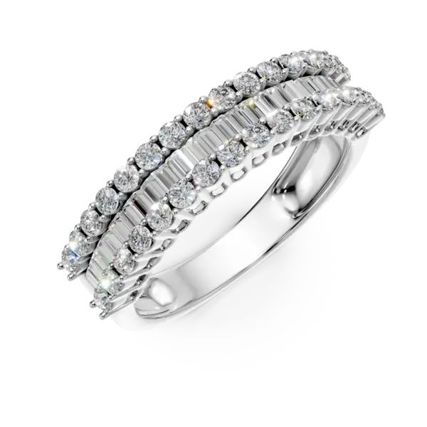 Inel din aur alb cu diamante microsetting de 1ct