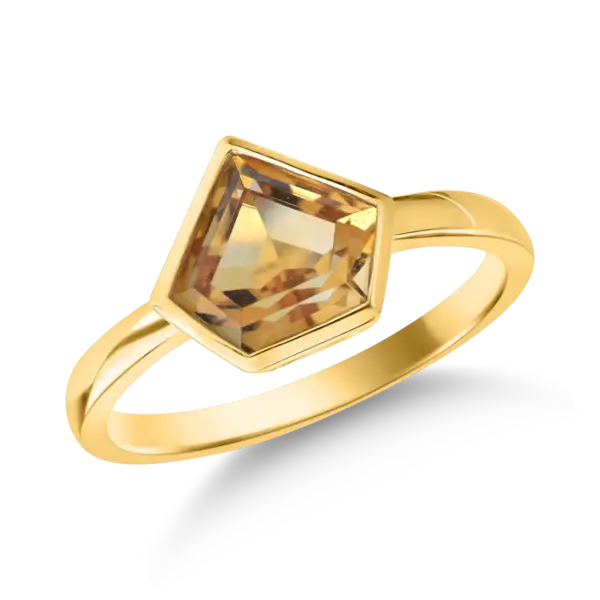 Inel din aur galben cu citrin de 1.22ct