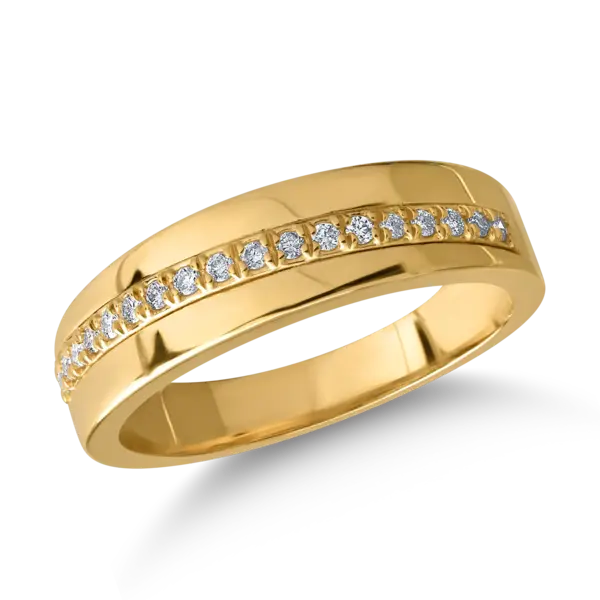 Inel din aur galben cu diamante de 0.11ct