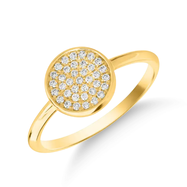 Inel din aur galben cu diamante de 0.14ct