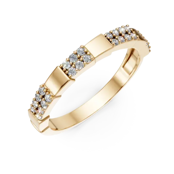 Inel din aur galben cu diamante de 0.16ct