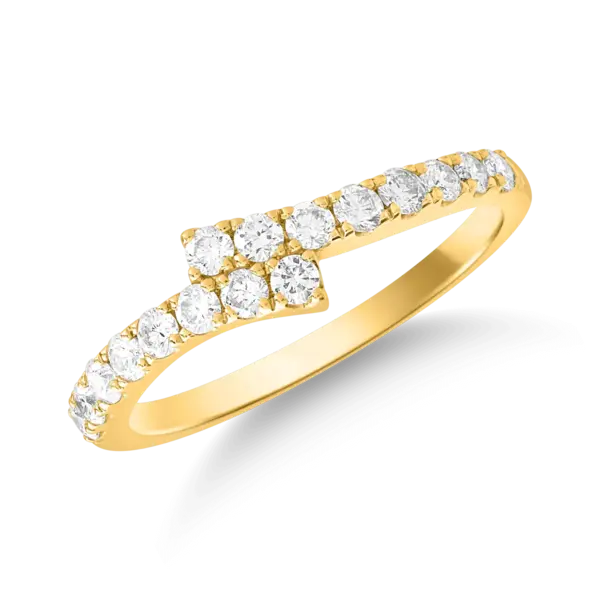Inel din aur galben cu diamante de 0.34ct