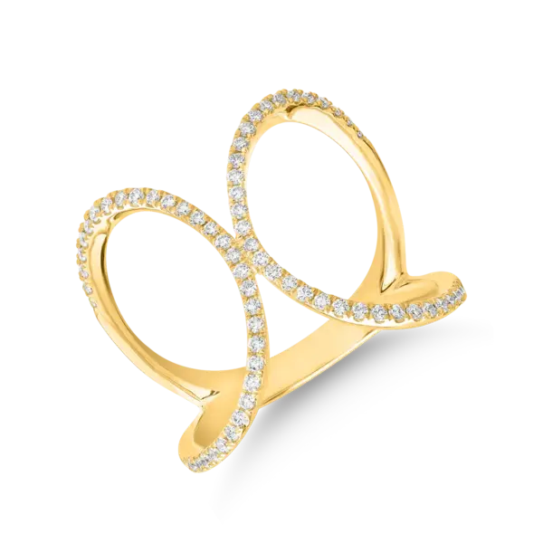 Inel din aur galben cu diamante de 0.3ct