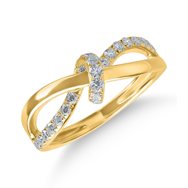 Inel din aur galben cu diamante de 0.3ct