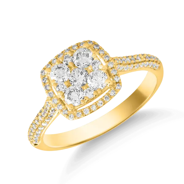 Inel din aur galben cu diamante de 0.55ct