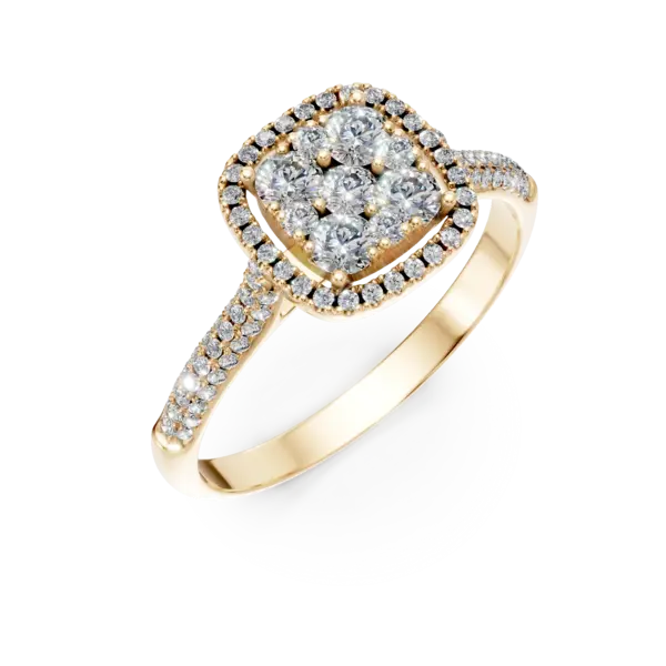 Inel din aur galben cu diamante de 0.61ct