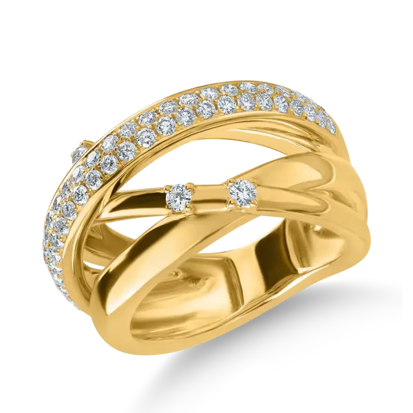 Inel din aur galben cu diamante de 0.7ct