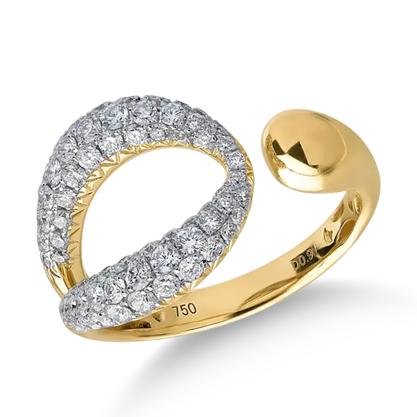 Inel din aur galben cu diamante de 0.91ct