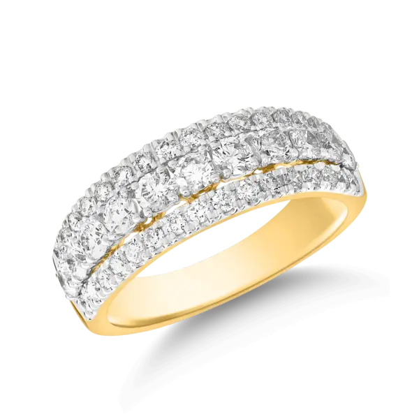 Inel din aur galben cu diamante de 0.98ct
