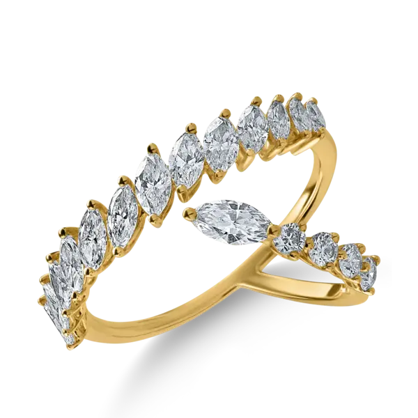 Inel din aur galben cu diamante de 1.22ct