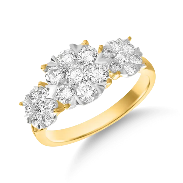 Inel din aur galben cu diamante de 1ct