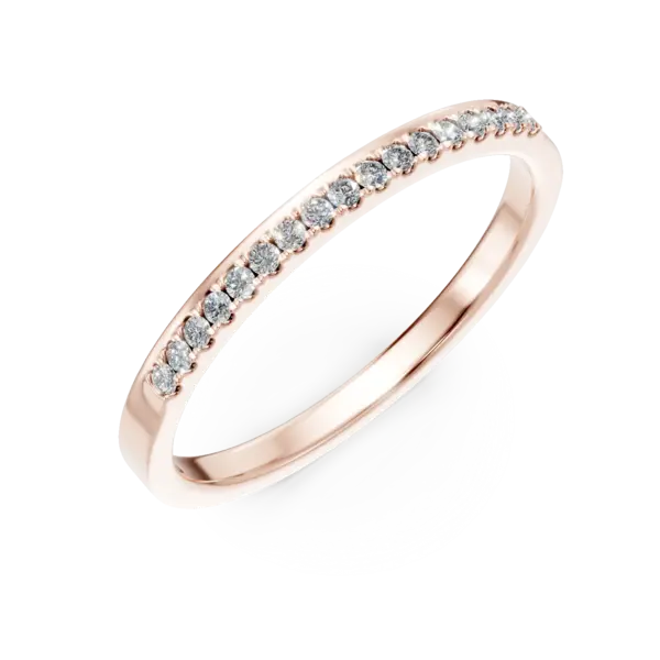 Inel din aur roz cu diamante de 0.11ct