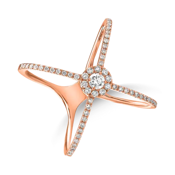 Inel din aur roz cu diamante de 0.46ct