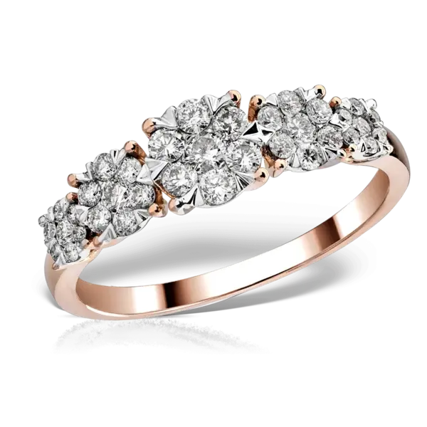 Inel din aur roz cu diamante de 0.5ct