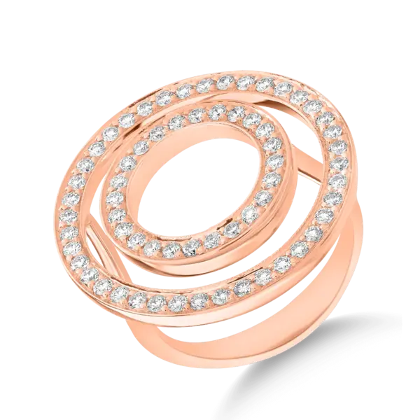 Inel din aur roz cu diamante de 0.83ct