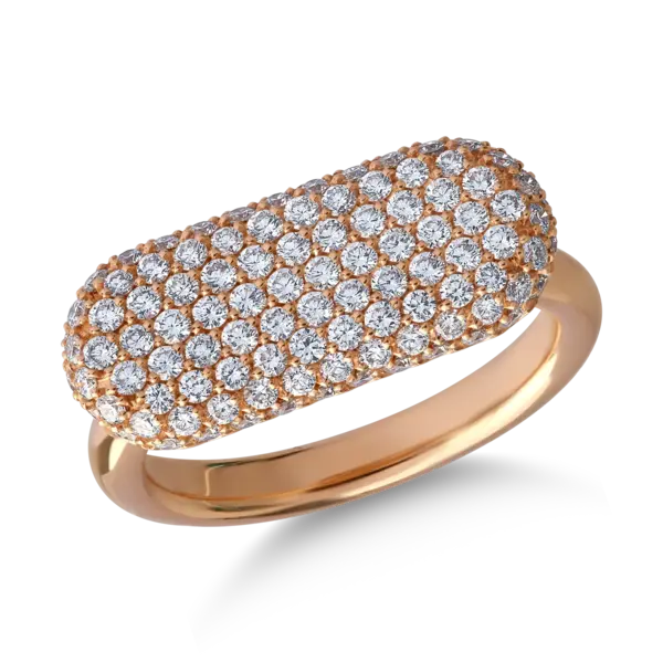 Inel din aur roz cu diamante de 1.05ct