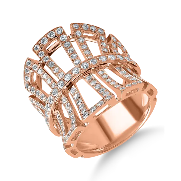 Inel din aur roz cu diamante de 1.35ct