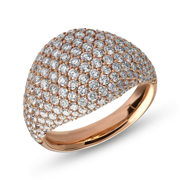 Inel din aur roz cu diamante de 1.95ct