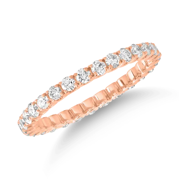 Inel din aur roz cu diamante de 1ct
