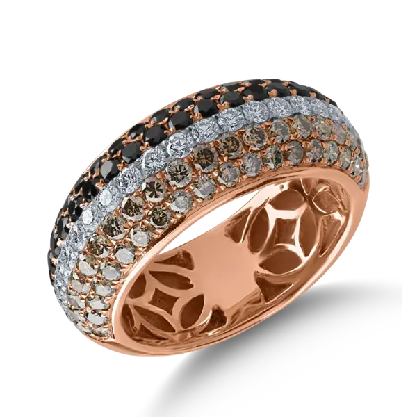 Inel din aur roz cu diamante de 2.11ct