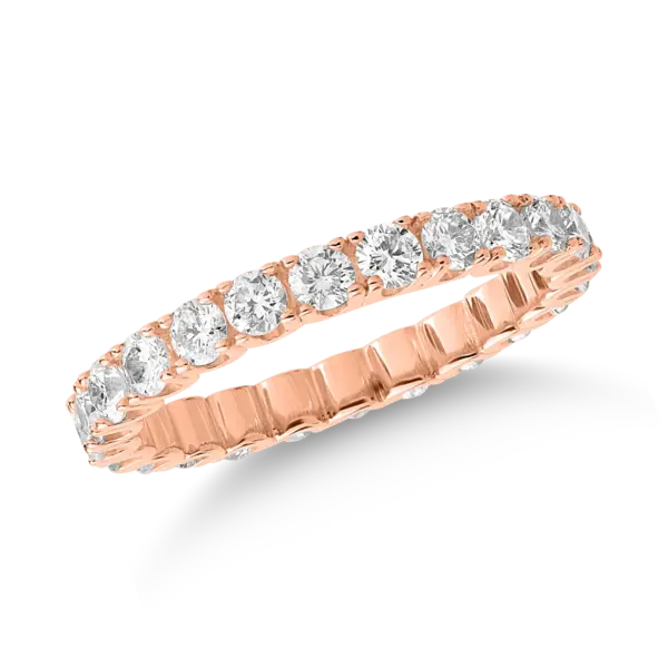 Inel din aur roz cu diamante de 2ct