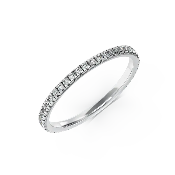 Inel eternity din aur alb cu diamante de 0.33ct