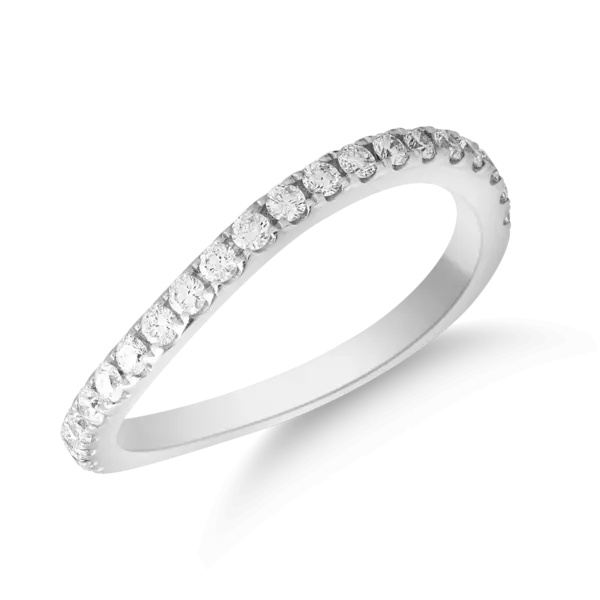 Inel eternity din aur alb cu diamante de 0.37ct