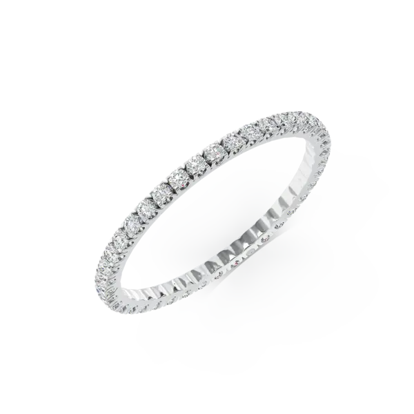 Inel eternity din aur alb cu diamante de 0.5ct