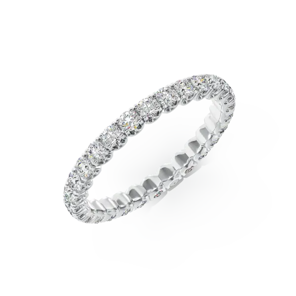 Inel eternity din aur alb cu diamante de 1ct