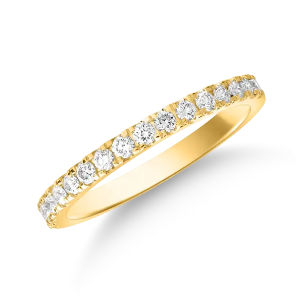 Inel eternity din aur galben cu diamante de 0.31ct