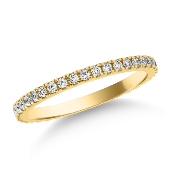 Inel eternity din aur galben cu diamante de 0.32ct
