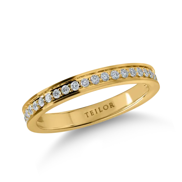 Inel eternity din aur galben cu diamante de 0.32ct
