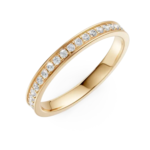 Inel eternity din aur galben cu diamante de 0.3ct