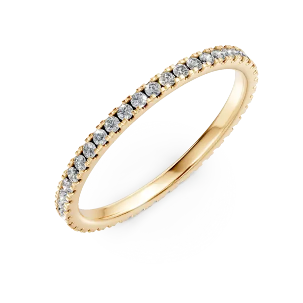 Inel eternity din aur galben cu diamante de 0.3ct