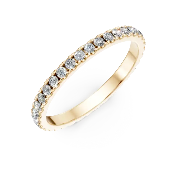 Inel eternity din aur galben cu diamante de 0.5ct
