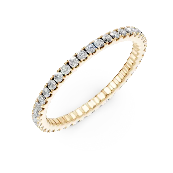 Inel eternity din aur galben cu diamante de 0.5ct
