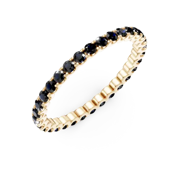 Inel eternity din aur galben cu safire de 0.6ct