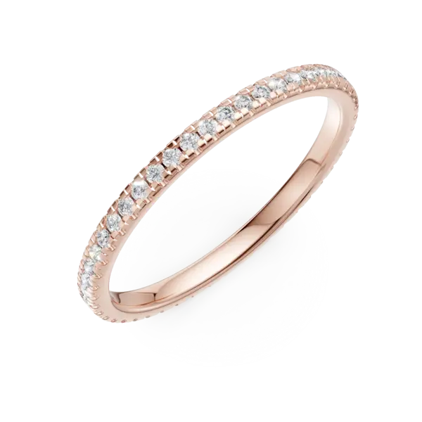 Inel eternity din aur roz cu diamante de 0.3ct