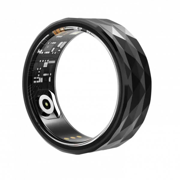 Inel iSEN R12M Smart Ring Black, HR, SpO2, Monitorizare somn, Contor calorii, Multi Sport, Aplicatie dedicata: LuckRing, 15mAh, IP68