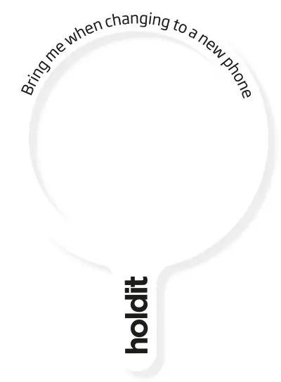 Inel magnetic Holdit – MagSafe Ring, alb, universal