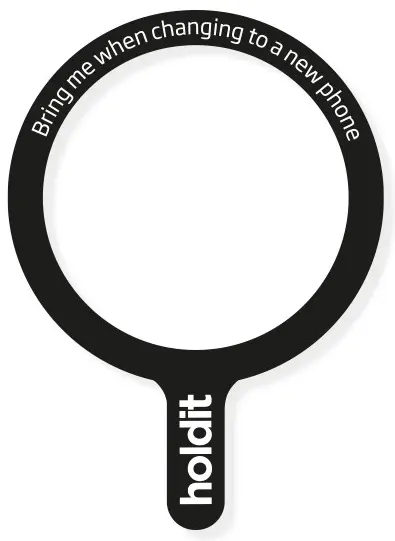 Inel magnetic Holdit - MagSafe Ring, negru