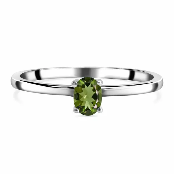Inel moldavit argint 925 | Clasic S