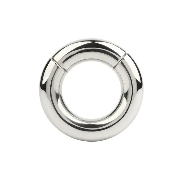 Inel pentru testicule MR. STEEL MBS Stackable Weight, cu deschidere magnetică, din oțel inoxidabil, diametru 4.2 cm (mediu), argintiu