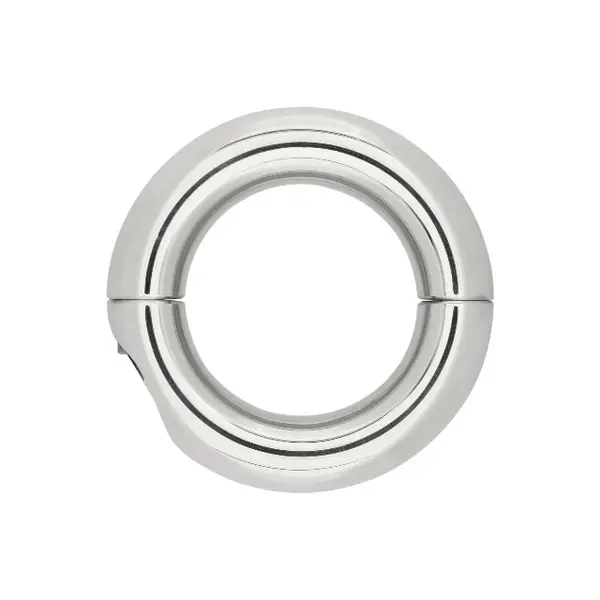 Inel pentru testicule STEEL POWER TOOLS Ballstretcher, din oțel inoxidabil, pentru jocuri erotice BDSM, diametru 51 mm, argintiu