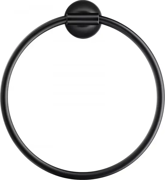 Inel prosop Duravit Stack T 0099474600, montare pe perete, 210 mm, metal, Negru mat