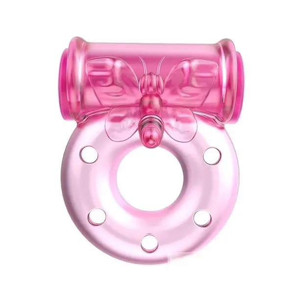 Inel vibrator Vibro Pink , TPR, 3.5 cm x 4.5 cm, roz