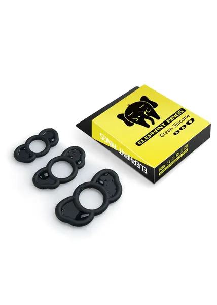 Inele pentru penis B-Series - Cock Ring, pentru erecție mai fermă și mai îndelungată, cu dimensiuni diferite, negre, 3 buc
